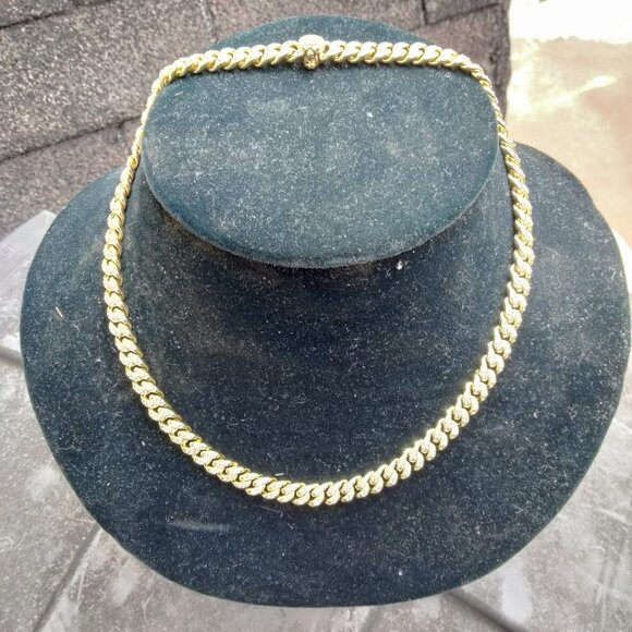 GOLD GODS Necklace Micro Cuban GDC8MMC18 Zumiez 18k Gold Plate Cubic Zirconia - Picture 1 of 8